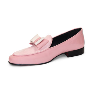 Duca Amalfi Men's Shoes Pink Patent Leather-Velvet, Leather Lining Formal Loafers (D1005)-AmbrogioShoes