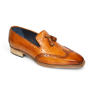 Duca Cosenza Men's Shoes Cognac Calf-Skin Leather Loafer (D1146)-AmbrogioShoes