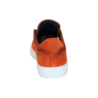 Duca Cremona Men's Shoes Orange Suede Leather Sneakers (D1149)-AmbrogioShoes