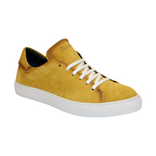 Duca Cremona Men's Shoes Yellow Suede Leather Sneakers (D1150)-AmbrogioShoes