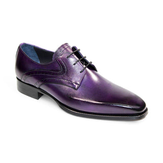 Duca Forano Men's Shoes Purple Calf-Skin Leather Oxford (D1153)-AmbrogioShoes