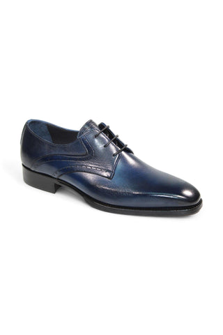 Duca Forano Navy Calf-Skin Leather Oxford (D1152)-AmbrogioShoes