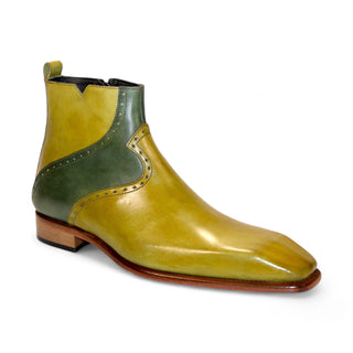 Duca PEDASO Men's Shoes Green Calf-Skin Leather Oxfords (D1169)-AmbrogioShoes