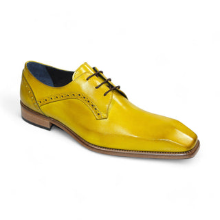 Duca Spada men's yellow calf-skin leather oxford shoes, Italian Blake construction, leather sole, true to size fit.