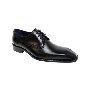 Duca Varazze Black Calf-Skin Leather Oxfords (D1090)
