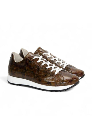 Emilio Franco Alfio Crocodile Embossed Leather Sneaker (EF1005)-AmbrogioShoes