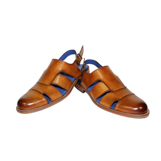 Emilio Franco Catania Men's Shoes Calf-Skin Leather Sandals Sandals (EF1150)-AmbrogioShoes