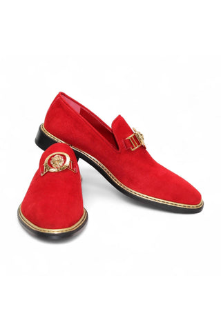 Emilio Franco Couture EF102 Suede Horse-Bit Loafer (EFC1006)-AmbrogioShoes