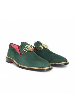 Emilio Franco Couture EF102 Suede Horse-Bit Loafer (EFC1006)-AmbrogioShoes