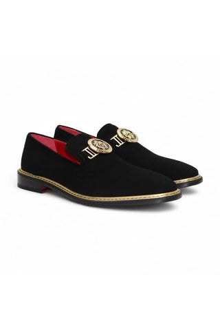 Emilio Franco Couture EF102 Suede Horse-Bit Loafer (EFC1006)-Dellamoda