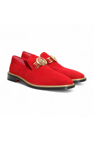 Emilio Franco Couture EF102 Suede Horse-Bit Loafer (EFC1006)-Dellamoda