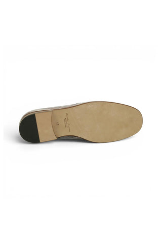 Emilio Franco EF439 Linen & Leather Horse-Bit Loafer-AmbrogioShoes
