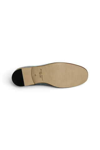 Emilio Franco EF439 Linen & Leather Horse-Bit Loafer-AmbrogioShoes