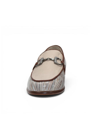 Emilio Franco EF439 Linen & Leather Horse-Bit Loafer-AmbrogioShoes