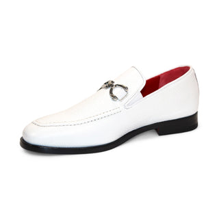 Emilio Franco Edgardo Men's Shoes White Deer-Skin Leather Loafers (EF1249)-AmbrogioShoes