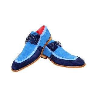 Emilio Franco Emiliano Men's Shoes Navy/Jeans/LightBlue Suede Oxfords (EF1163)-AmbrogioShoes