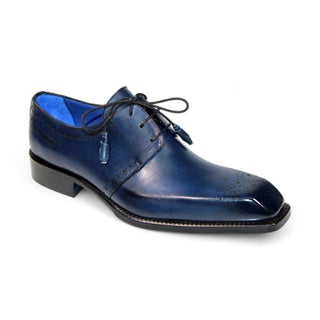 Emilio Franco Lando Men's Shoes Navy Calf-Skin Leather (EF1256)-AmbrogioShoes