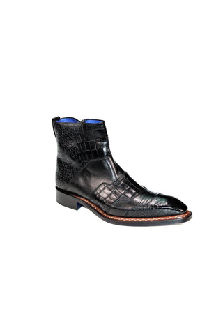 Emilio Franco Lucio Embossed Leather Boot (EF1216)-AmbrogioShoes