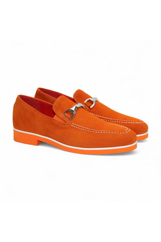 Emilio Franco Nino II Suede Horse-Bit Loafer-Dellamoda