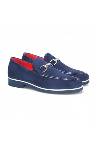 Emilio Franco Nino II Suede Horse-Bit Loafer-Dellamoda