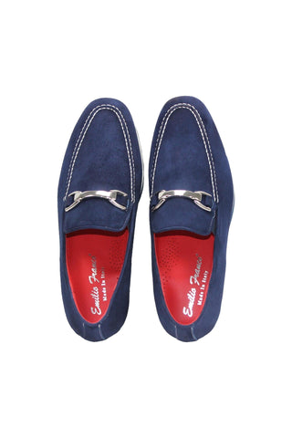 Emilio Franco Nino II Suede Horse-Bit Loafer-Dellamoda