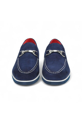 Emilio Franco Nino II Suede Horse-Bit Loafer-Dellamoda