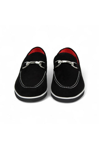 Emilio Franco Nino II Suede Horse-Bit Loafer-Dellamoda