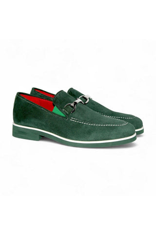 Emilio Franco Nino II Suede Horse-Bit Loafer-Dellamoda