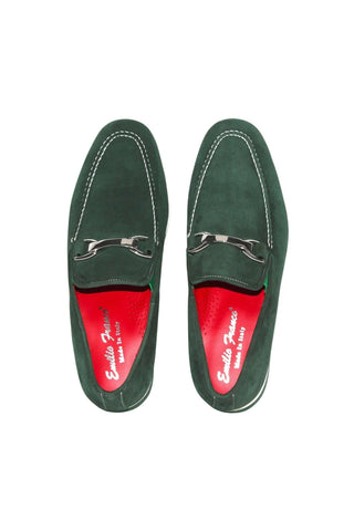 Emilio Franco Nino II Suede Horse-Bit Loafer-Dellamoda