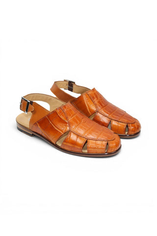 Fennix F131 Men’s Shoes Exotic Alligator Skin Sandal-AmbrogioShoes
