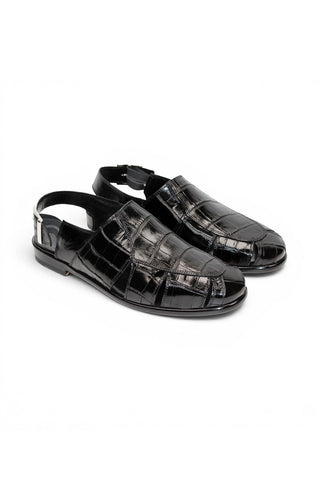 Fennix F131 Men’s Shoes Exotic Alligator Skin Sandal-AmbrogioShoes