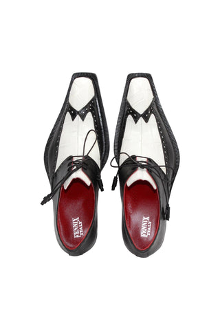 Fennix Harry Exotic Alligator Skin & Calf-Skin Leather Derby (FX1156)-AmbrogioShoes