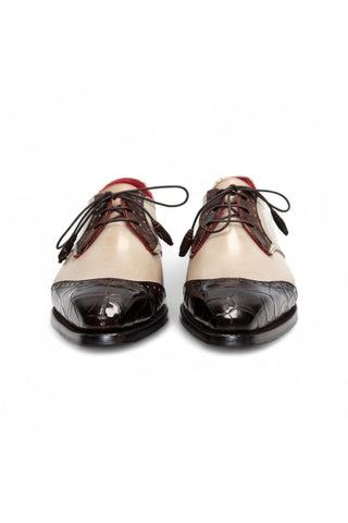 Fennix Jax Crocodile & Leather Derby-AmbrogioShoes