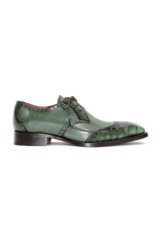 Fennix Jax Crocodile & Leather Derby-Dellamoda