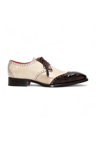Fennix Jax Crocodile & Leather Derby-Dellamoda