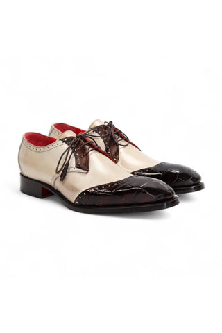 Fennix Jax Crocodile & Leather Derby-Dellamoda