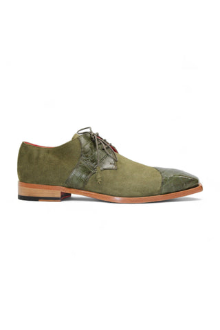 Fennix Landon Alligator Skin & Suede Derby (FX1032)-AmbrogioShoes