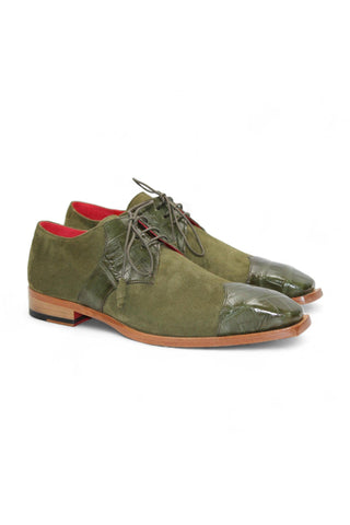 Fennix Landon Alligator Skin & Suede Derby (FX1032)-AmbrogioShoes