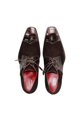 Fennix Landon Alligator Skin & Suede Derby (FX1032)