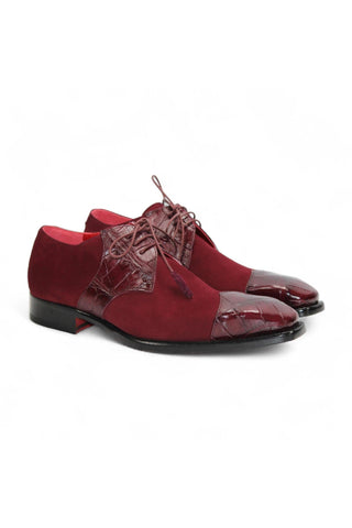 Fennix Landon Alligator & Suede Derby (FX1032)-Dellamoda