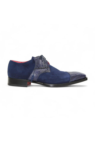Fennix Landon Alligator & Suede Derby (FX1032)-Dellamoda