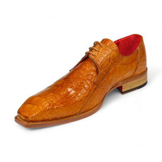 Fennix Logan Men's Shoes Cognac Alligator Exotic Oxfords (FX1142)-AmbrogioShoes