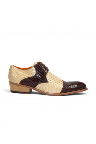 Fennix Roger Men’s Alligator & Snake Derby-AmbrogioShoes