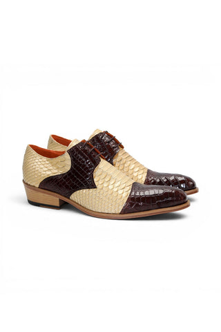 Fennix Roger Men’s Alligator & Snake Derby-AmbrogioShoes