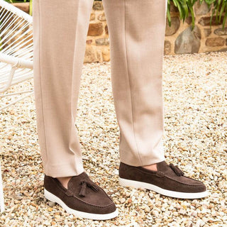 Franceschetti Amalfi Suede Moccasin Tassels Loafer (FCCT1116)-AmbrogioShoes