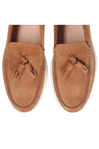 Franceschetti Amalfi Suede Moccasin Tassels Loafer (FCCT1116)-Dellamoda