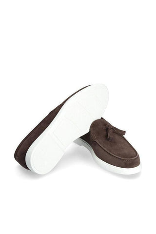 Franceschetti Amalfi Suede Moccasin Tassels Loafer (FCCT1116)-Dellamoda