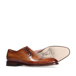 Franceschetti Apollo /Antinoo Men's Shoes Hand-Painted Art Sole Leather Oxfords (FCCT1069)-AmbrogioShoes