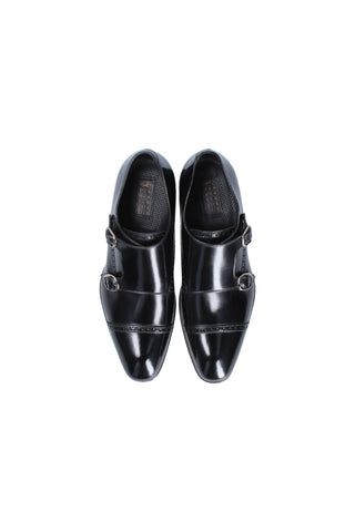 Franceschetti Colmar Calf-Skin Leather Double Monk-Straps Loafers (FCCT1030)-AmbrogioShoes