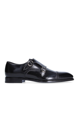 Franceschetti Colmar Calf-Skin Leather Double Monk-Straps Loafers (FCCT1030)-AmbrogioShoes
